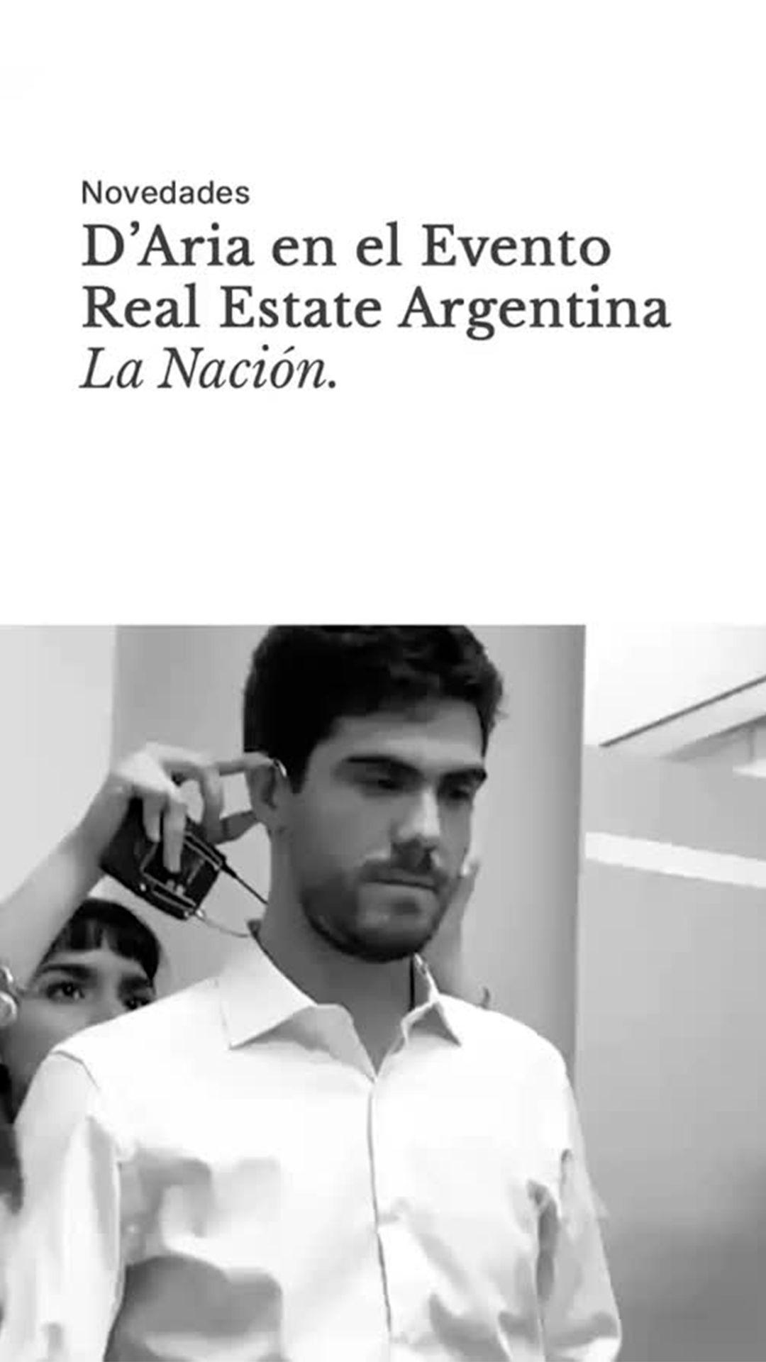 Maximiliano D’Aria en el evento de Real Estate Argentina de La Nación